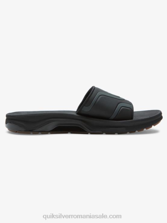 negru sandale cu slide de recuperare matematică XT6B1257 bărbați Quiksilver