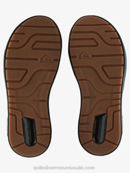 negru sandale cu slide de recuperare matematică XT6B1257 bărbați Quiksilver