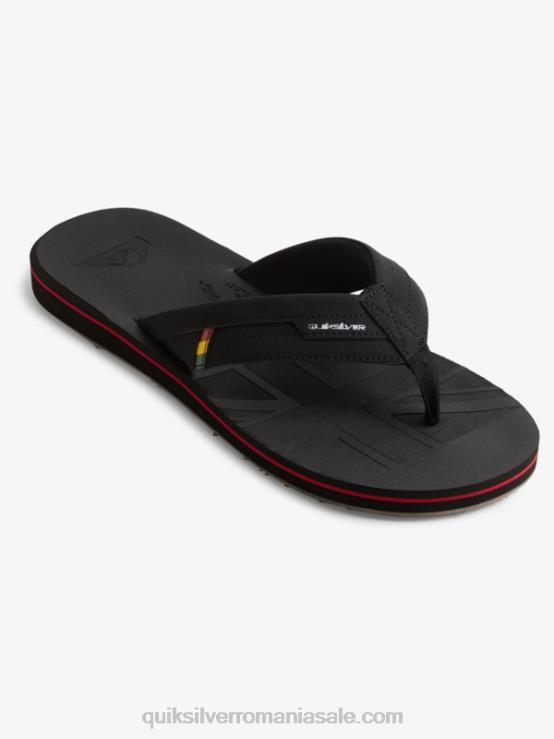 negru sandale cu slide squish island oasis XT6B1155 bărbați Quiksilver