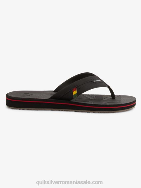 negru sandale cu slide squish island oasis XT6B1155 bărbați Quiksilver