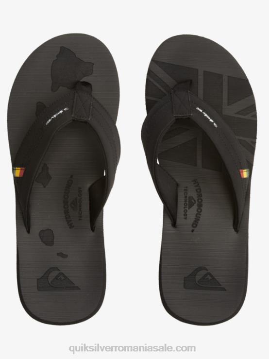 negru sandale cu slide squish island oasis XT6B1155 bărbați Quiksilver