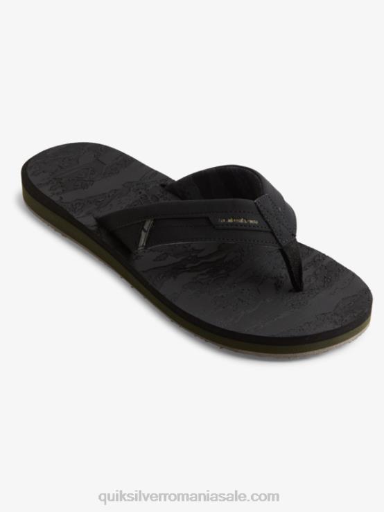 negru sandale cu slide squish island oasis XT6B1156 bărbați Quiksilver