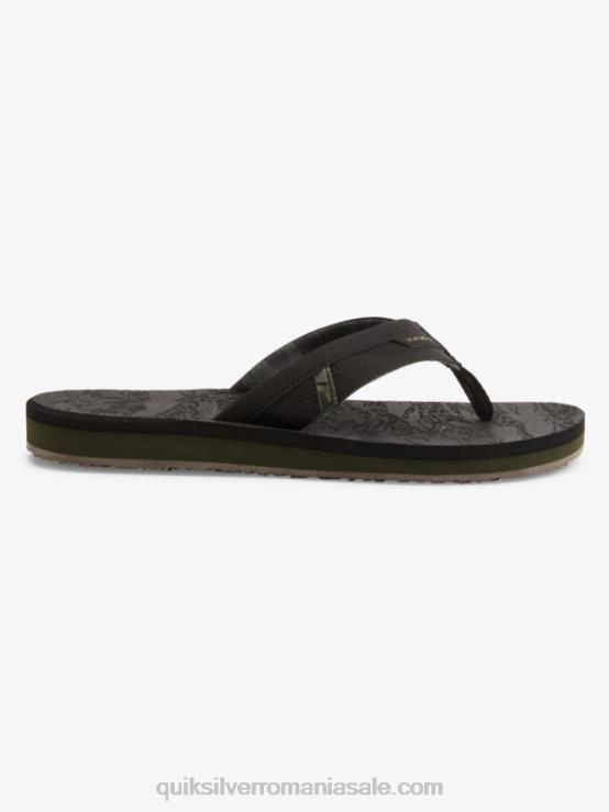negru sandale cu slide squish island oasis XT6B1156 bărbați Quiksilver