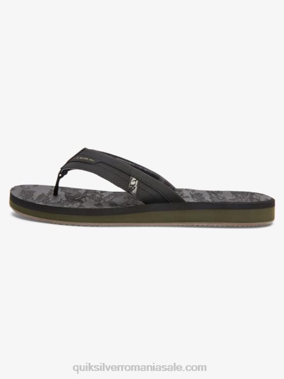 negru sandale cu slide squish island oasis XT6B1156 bărbați Quiksilver