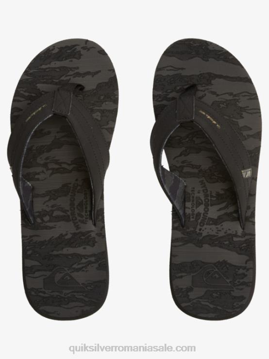 negru sandale cu slide squish island oasis XT6B1156 bărbați Quiksilver