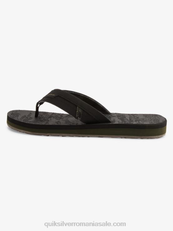 negru sandale cu slide squish island oasis XT6B1156 bărbați Quiksilver