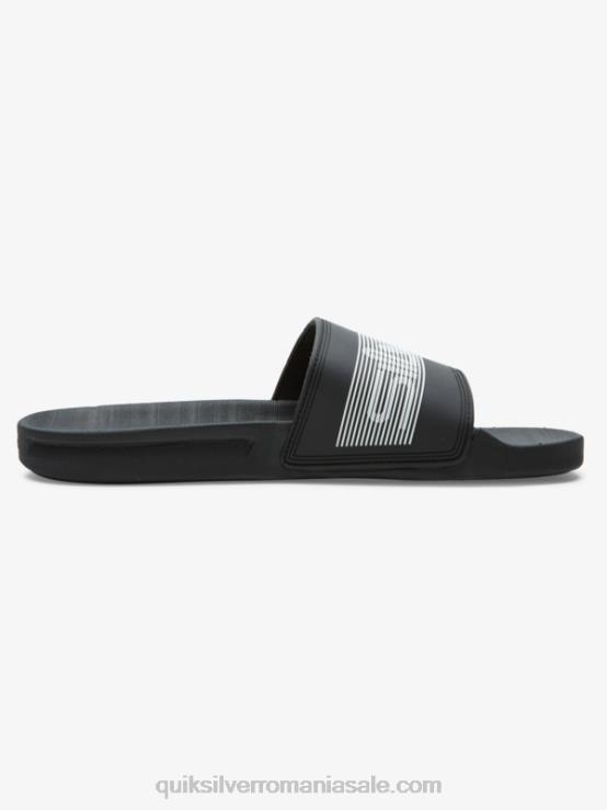 negru sandale rivi wordmark slider XT6B683 bărbați Quiksilver