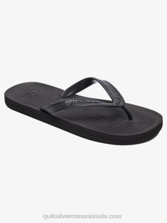 negru solid flip-flops haleiwa XT6B1650 bărbați Quiksilver