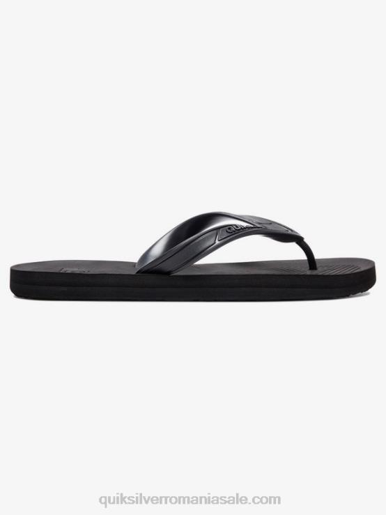 negru solid flip-flops haleiwa XT6B1650 bărbați Quiksilver