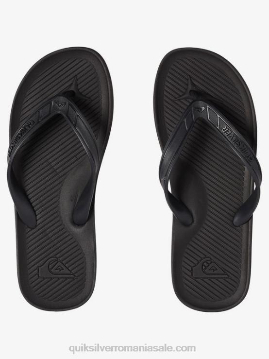 negru solid flip-flops haleiwa XT6B1650 bărbați Quiksilver