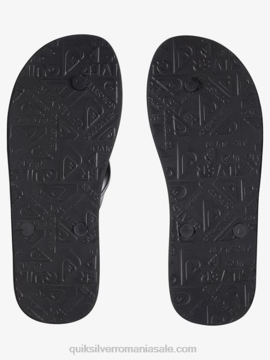 negru solid flip-flops haleiwa XT6B1650 bărbați Quiksilver