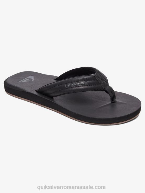 negru solid sandale carver nubuck XT6B913 bărbați Quiksilver