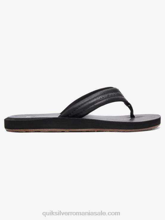 negru solid sandale carver nubuck XT6B913 bărbați Quiksilver