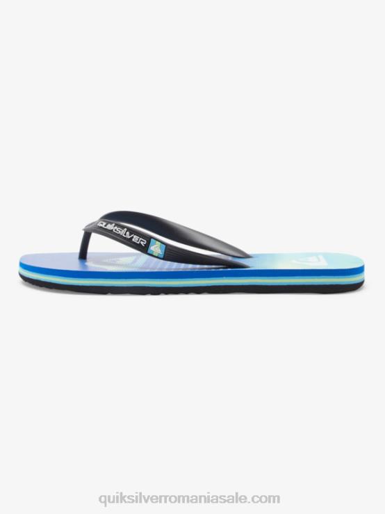 negru/verde/albastru flip-flops molokai art XT6B518 bărbați Quiksilver