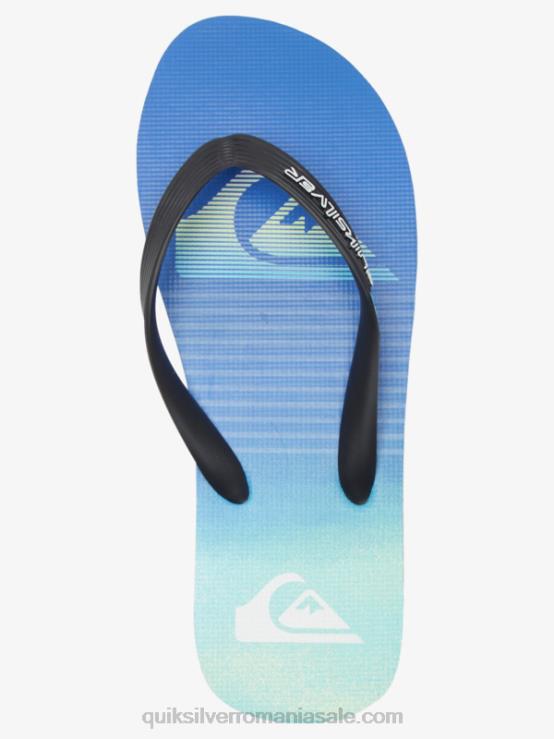 negru/verde/albastru flip-flops molokai art XT6B518 bărbați Quiksilver