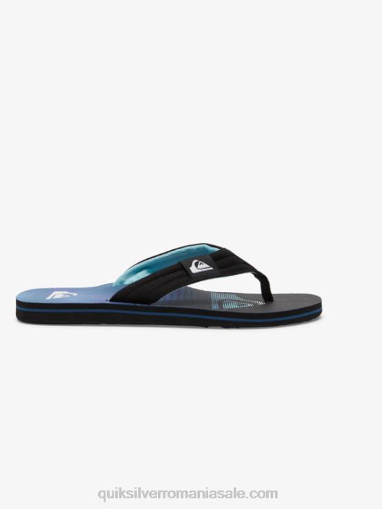 negru/verde/albastru sandale molokai layback XT6B496 bărbați Quiksilver
