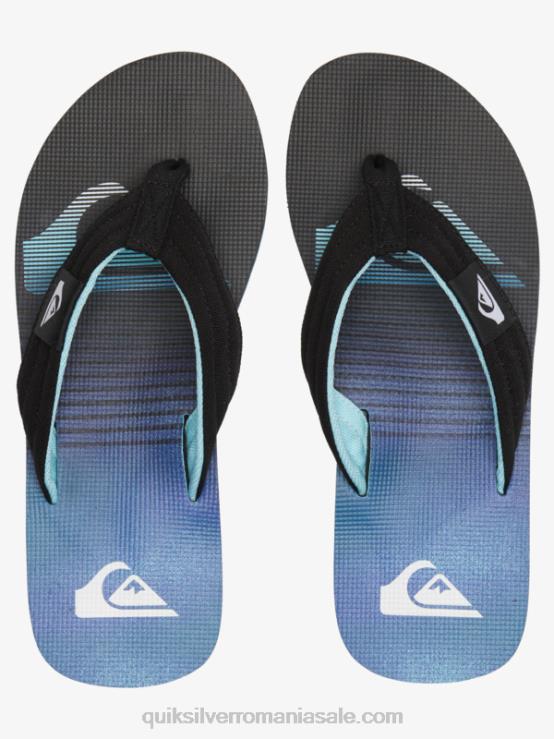 negru/verde/albastru sandale molokai layback XT6B496 bărbați Quiksilver