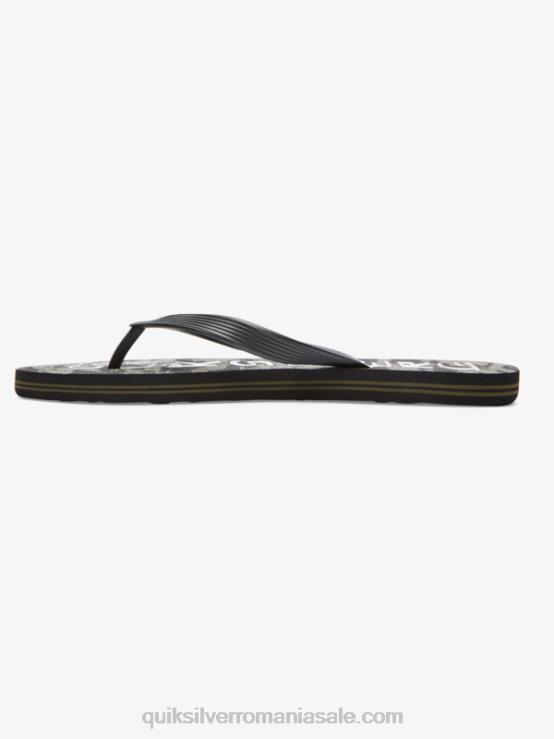 negru/verde flip-flops cu picătură de acid molokai XT6B1776 bărbați Quiksilver