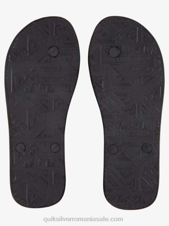 negru/verde flip-flops cu picătură de acid molokai XT6B1776 bărbați Quiksilver
