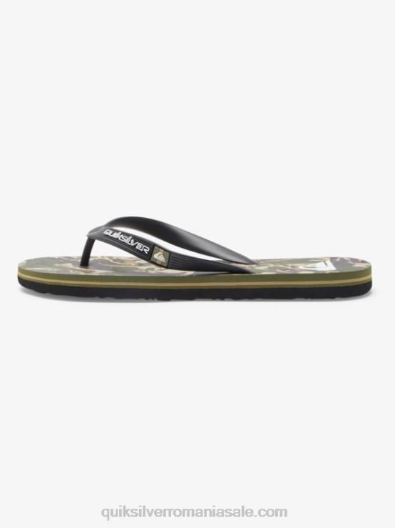 negru/verde flip-flops molokai art XT6B516 bărbați Quiksilver