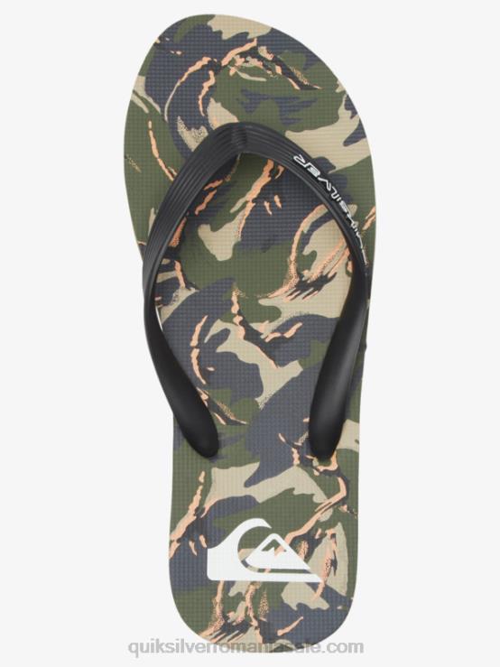 negru/verde flip-flops molokai art XT6B516 bărbați Quiksilver