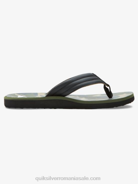negru/verde/gri sandale cu imprimeu carver XT6B614 bărbați Quiksilver