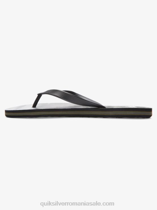 negru/verde molokai cinci-o flip-flops XT6B1858 bărbați Quiksilver