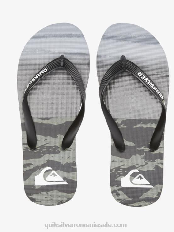negru/verde molokai cinci-o flip-flops XT6B1858 bărbați Quiksilver
