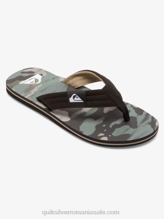 negru/verde sandale molokai layback XT6B491 bărbați Quiksilver