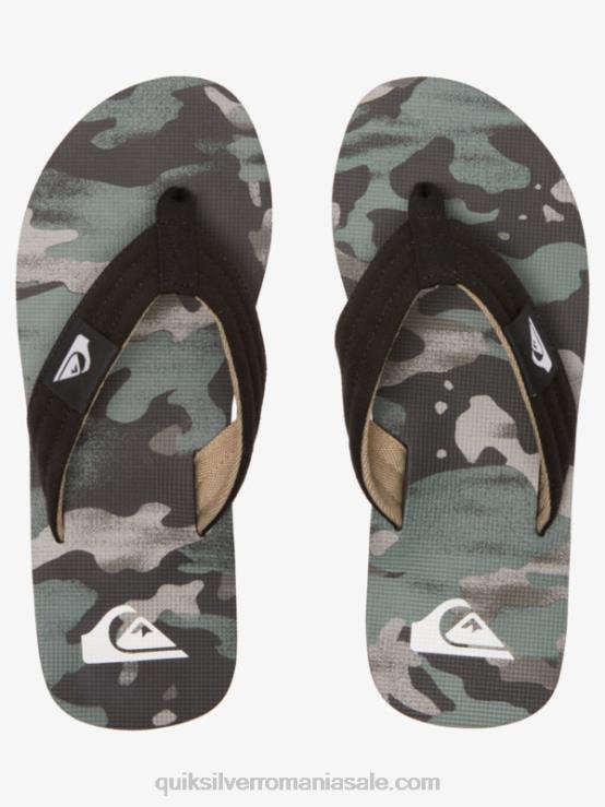 negru/verde sandale molokai layback XT6B491 bărbați Quiksilver
