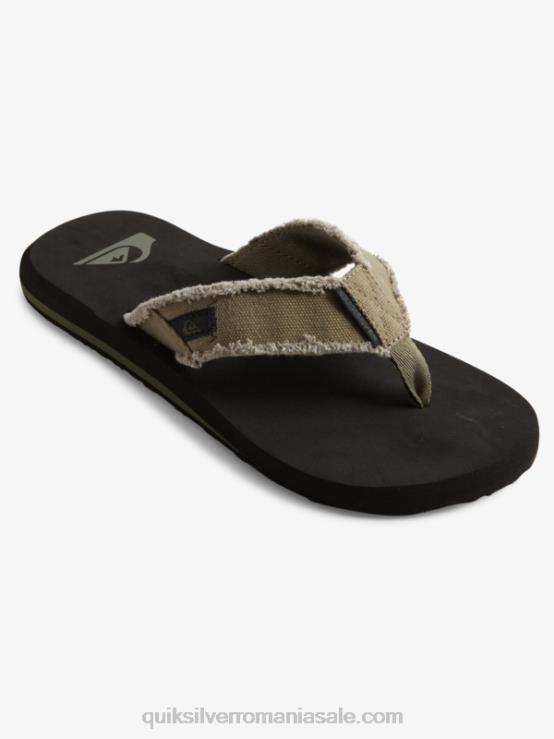 verde/negru/maro sandale de abis de maimuță XT6B1292 bărbați Quiksilver