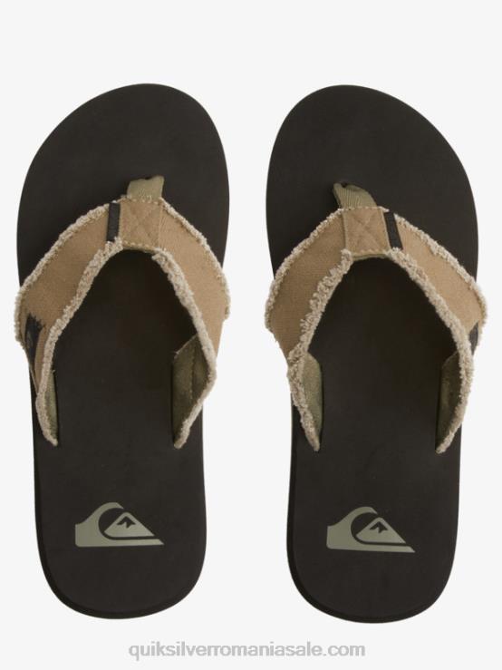 verde/negru/maro sandale de abis de maimuță XT6B1292 bărbați Quiksilver