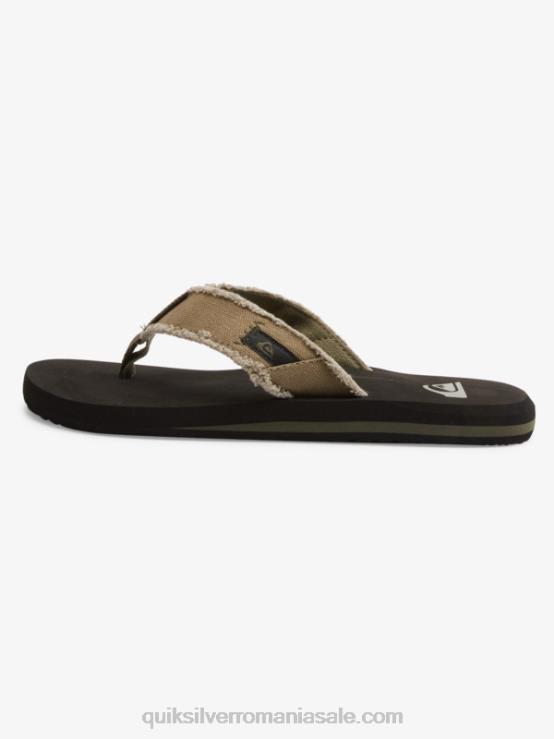 verde/negru/maro sandale de abis de maimuță XT6B1292 bărbați Quiksilver